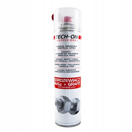 

Odrdzewiacz MoS2+grafit 600ml Tech-on
