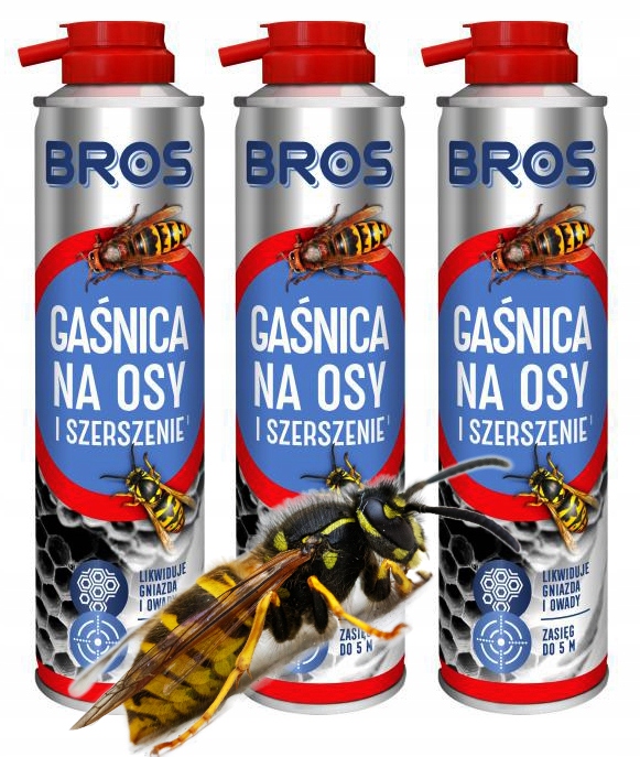 3x GAŚNICA NA OSY I SZERSZENIE 300ML SKUTECZNY