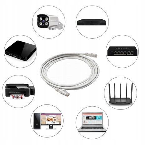 KABEL SIECIOWY PATCHCORD UTP CAT 5E 5M RJ45 LAN Producent LTC