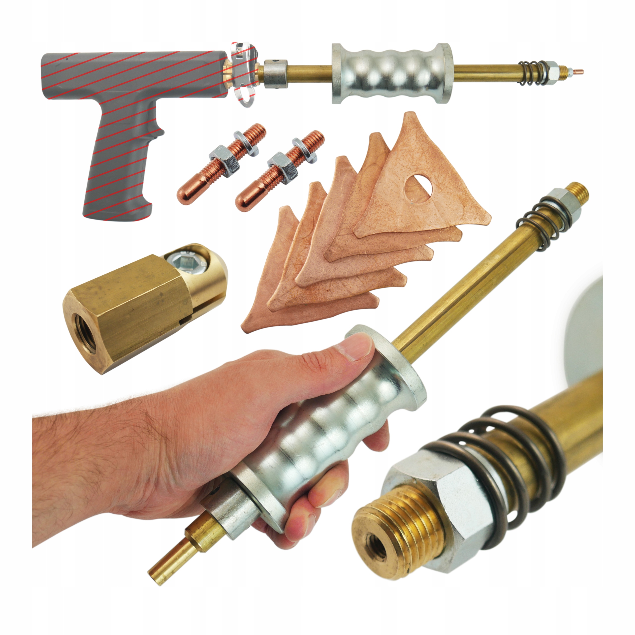 Setrvačné kladivo Elektroda Trojúhelníky Spotter kladivo na karoserii