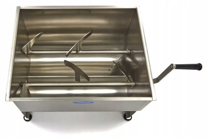 Ręczna mieszałka do mięsa i farszu podwójna oś 50L 37,5kg Maxima 09368002