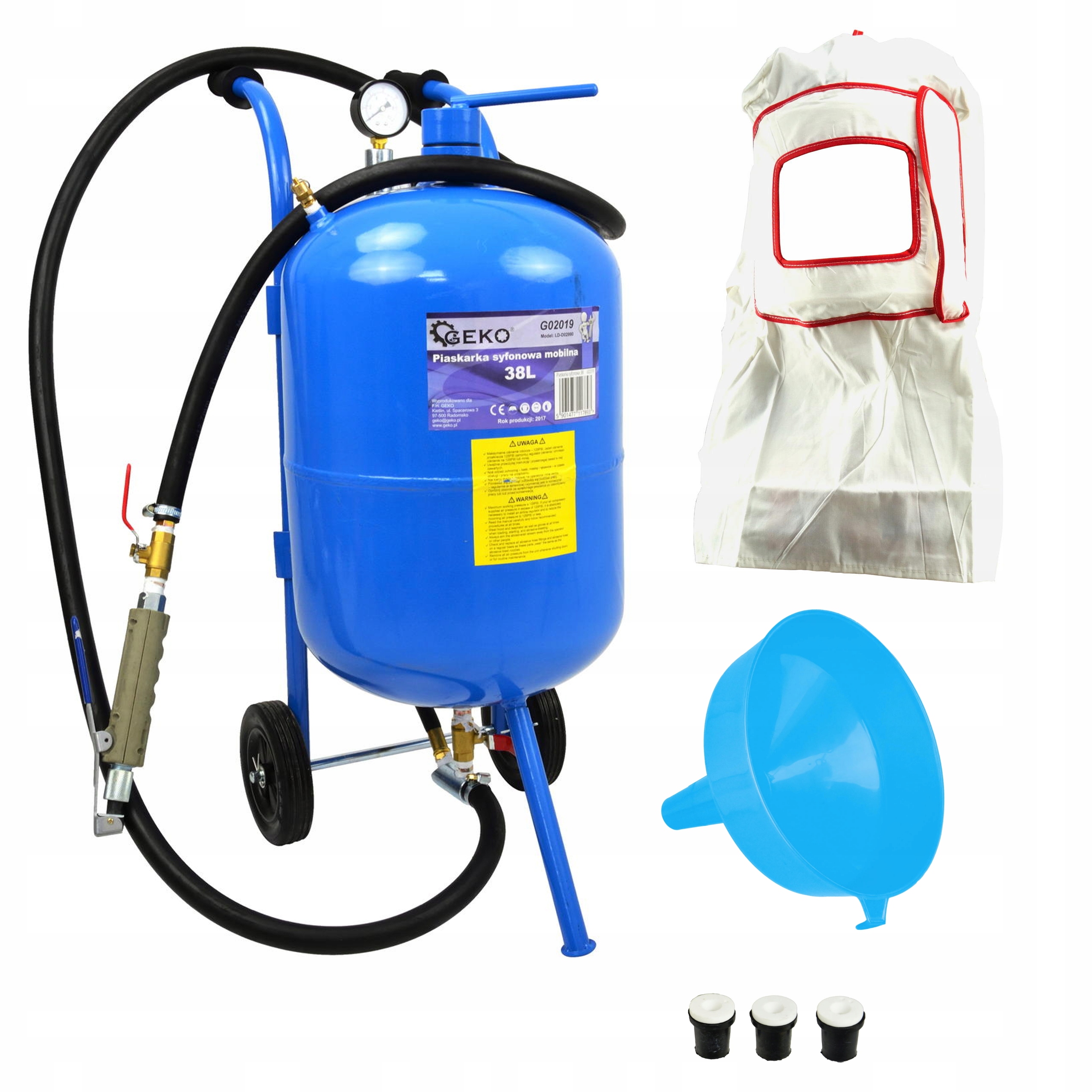 Piaskarka syfonowa 38L do piaskowania piaskowanie