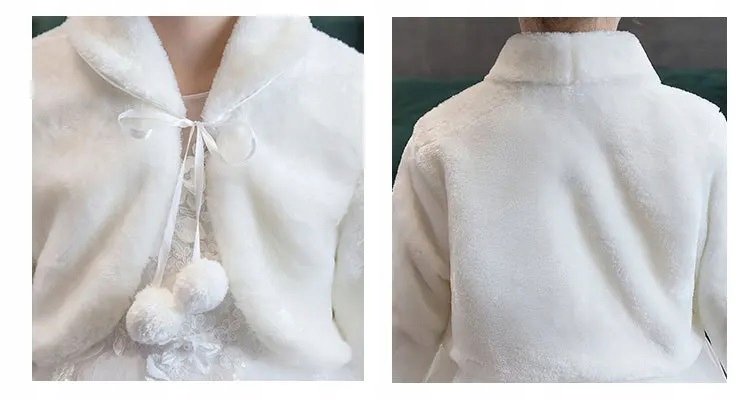 Bolerko futerko komunia białe komunijne 140/146 Płeć Dziewczynki