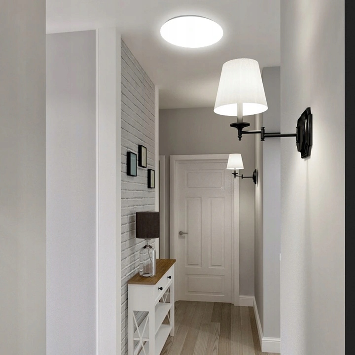 LAMPA DO ŁAZIENKI LED 15W IP56 PLAFON ŁAZIENKOWY LAMPA ZEWNĘTRZNA SUFITOWA Kolor biały