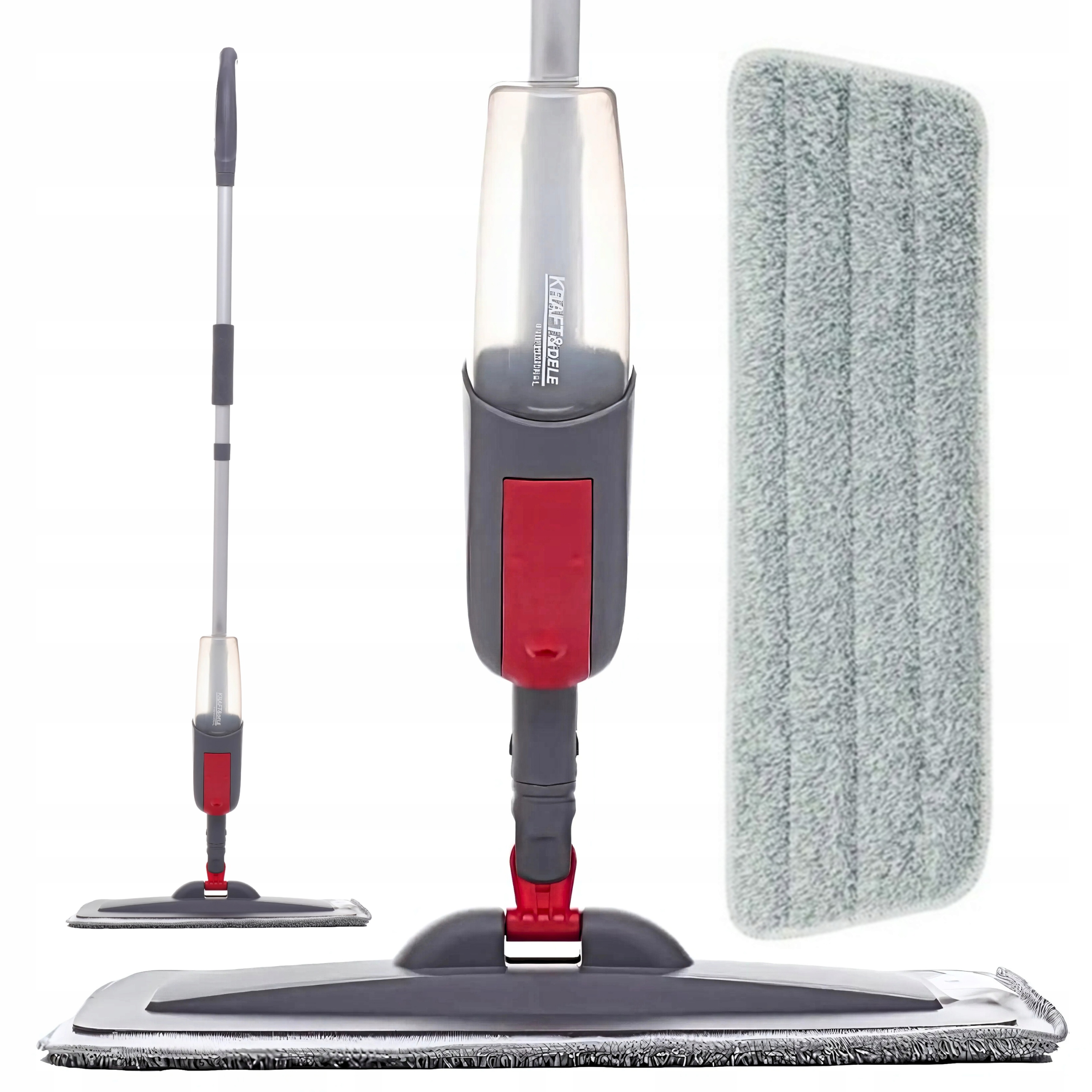 Levně Mop s rozprašovačem 350 ml teleskopický 118 cm, mikrovlákno, pohyblivá hlava