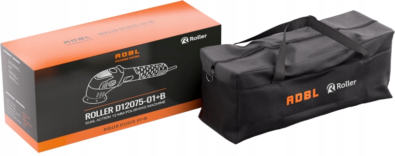 ADBL Roller D12075 + B Maszyna Polerska Polerka DA Dual Action 12mm + Torba System mocowania materiału ściernego mocowanie na rzepy