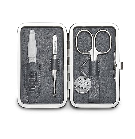 Sada na manikúru Nippes Solingen 3 el nůžky pinzeta pilník pouzdro