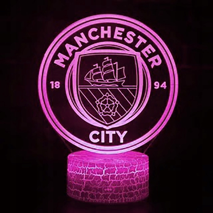 Lampka 3D nocna led usb + pilot Manchester City Marka inny