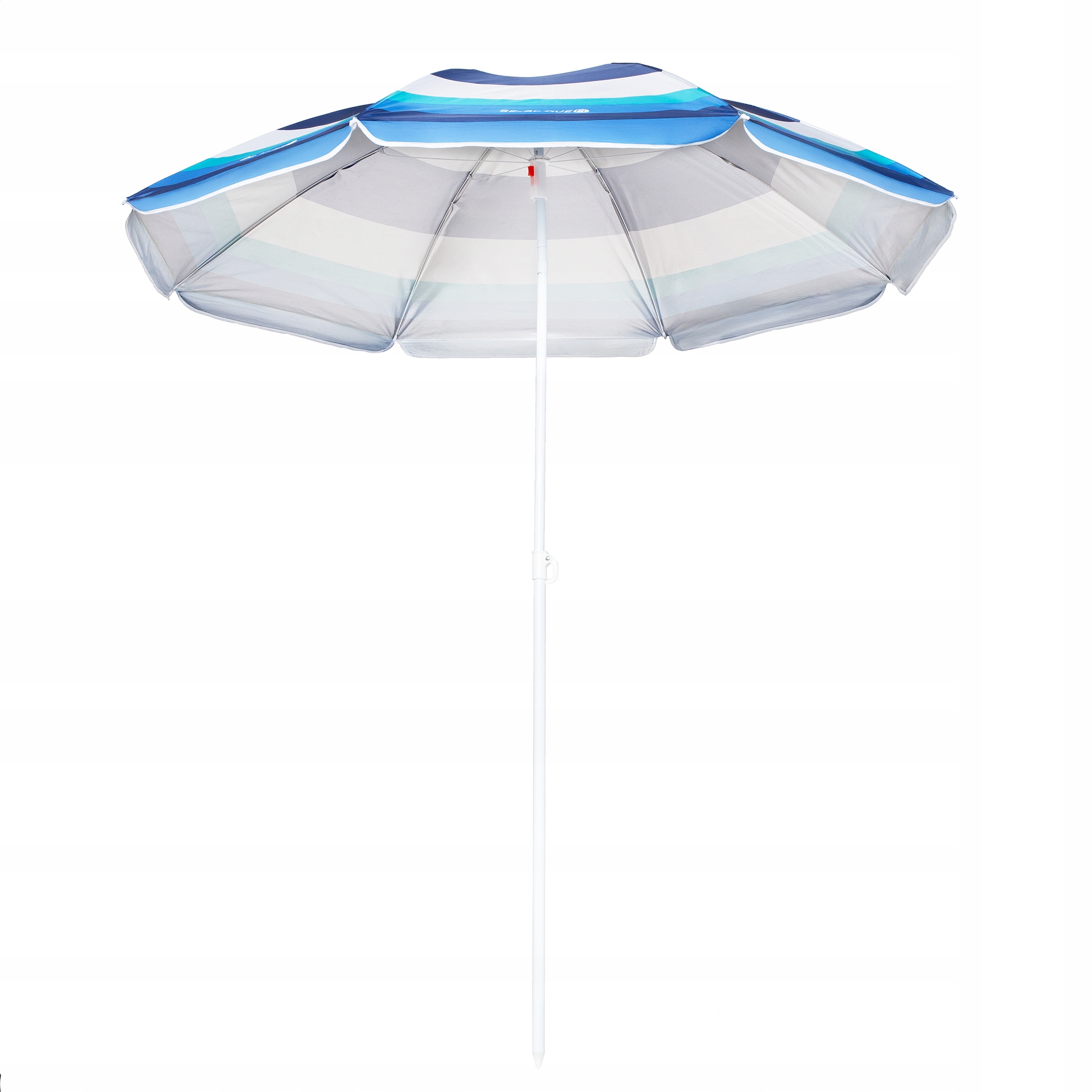 Parasol plażowy ogrodowy składany na balkon 180cm Paski biało-niebieskie — 10