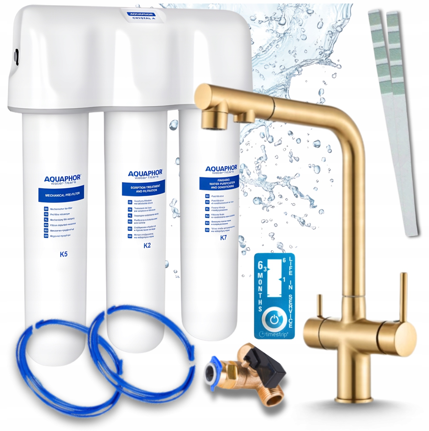 Systém Filtrace Pitné Vody Aquaphor Křišťál A Třícestný Kohoutek Do Dřezu