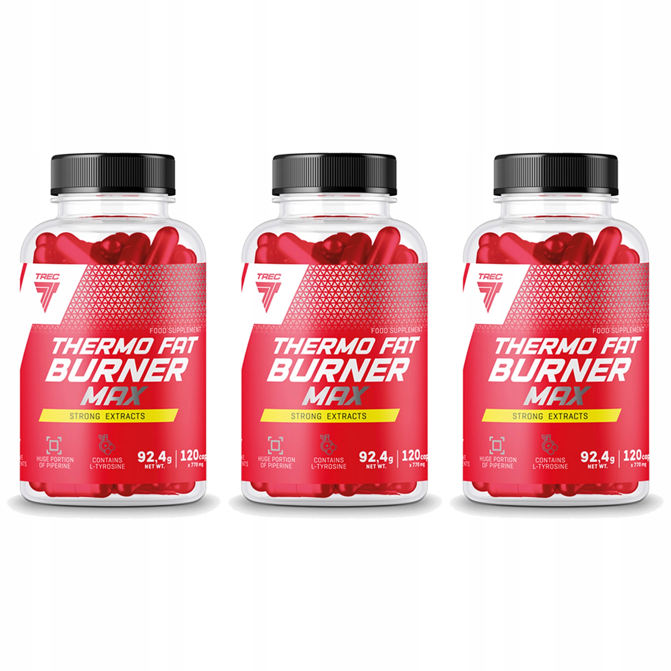 3x Trec Thermo Fat Burner Max 120k Spalovač Tuků Redukce Karnitinu