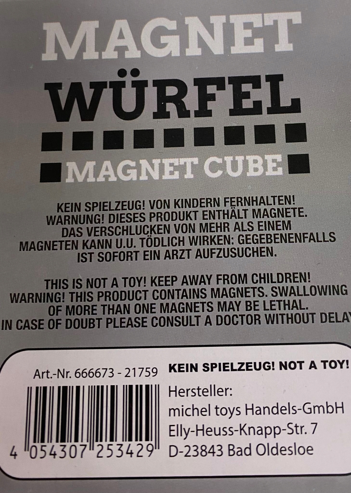Kostka Magnetyczna 5x5x5 mm 50 elementów Marka inna