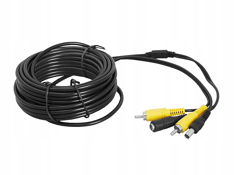 1 szt. Kabel 1RCA + gnizado DC - 1RCA + wtyk DC, 15M. Marka CE