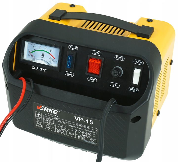 PROSTOWNIK SAMOCHODOWY DO AKUMULATORÓW 12V 24V 10A ŁADOWARKA AKUMULATORA Numer katalogowy producenta V80016