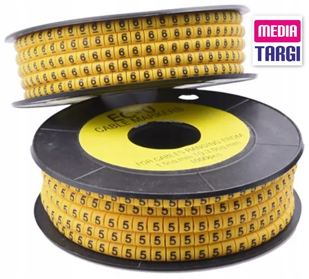 Oznaczniki przewodów NUMER 0 0.8-2.5mm 100szt EC-0 Stan opakowania oryginalne