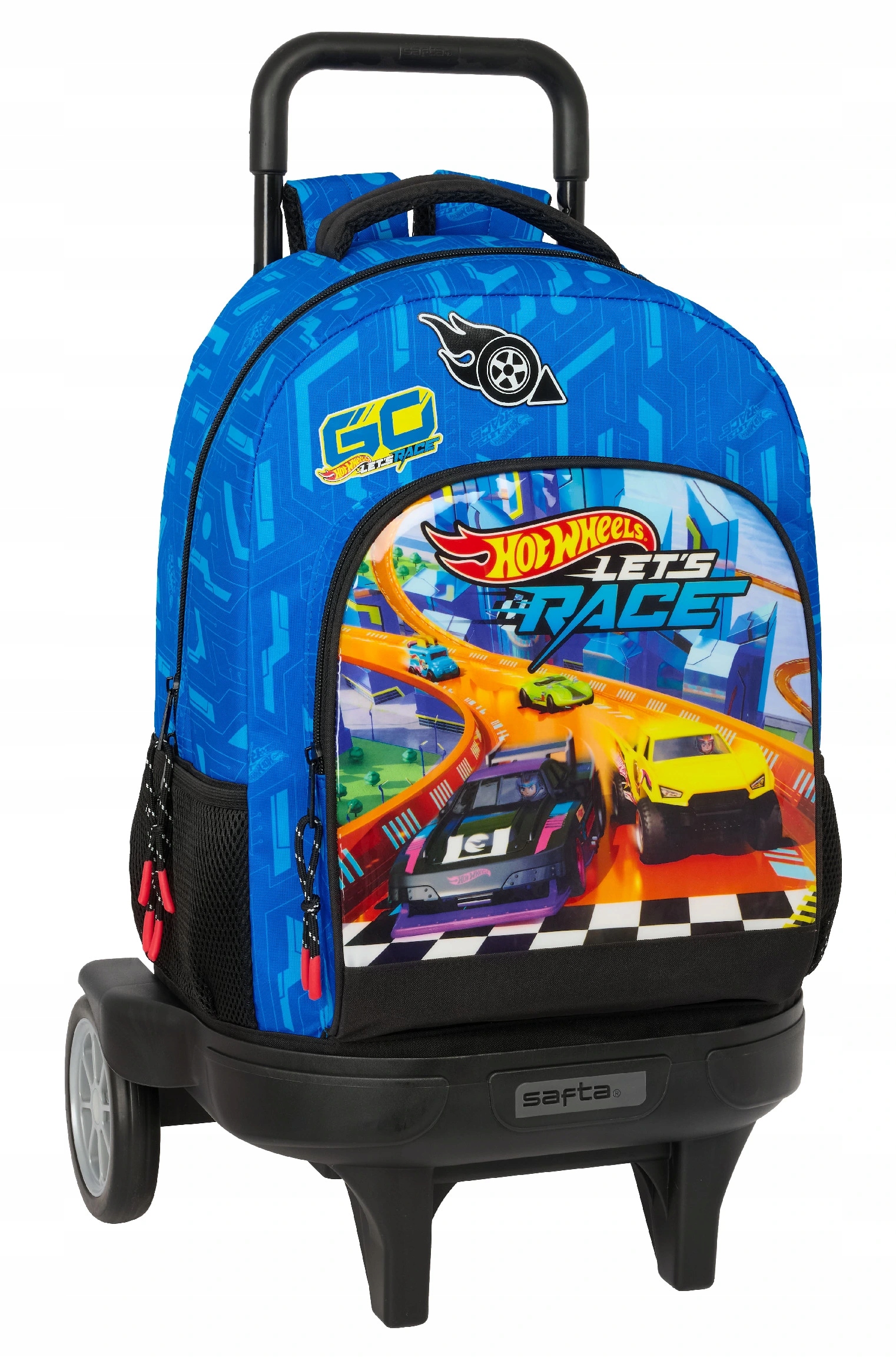 Školní batoh na kolečkách Safta Hot Wheels "Let's Race" 33 L