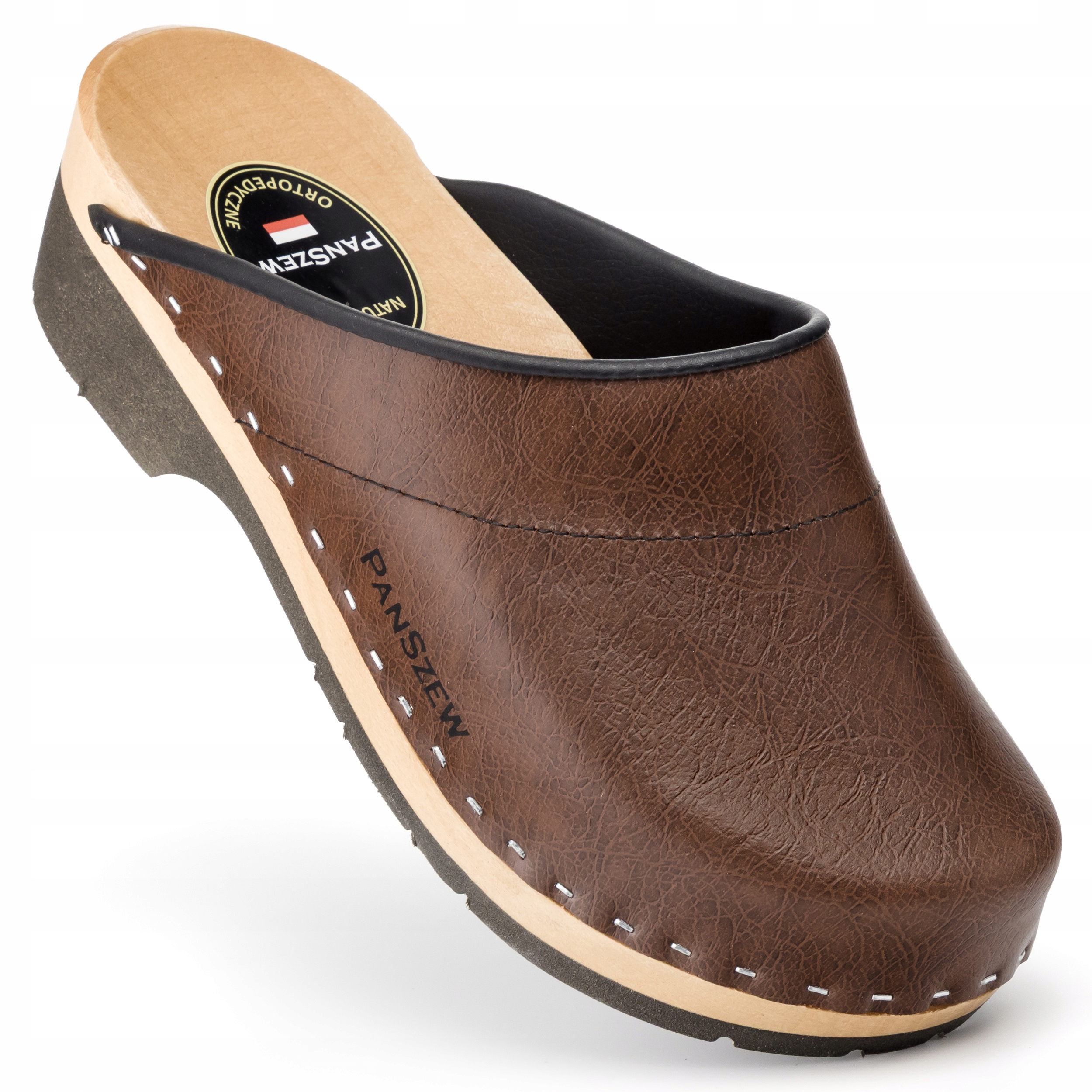 Dámské kožené kozačky Ortopedické hnědé Premium PanSzew