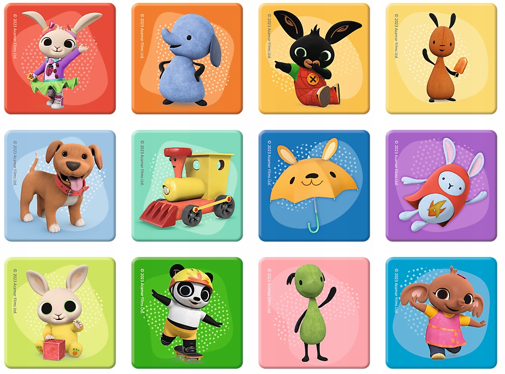 Puzzle 2w1 Bing z Przyjaciółmi + Memory Trefl 3+ Nazwa Bing z przyjaciółmi