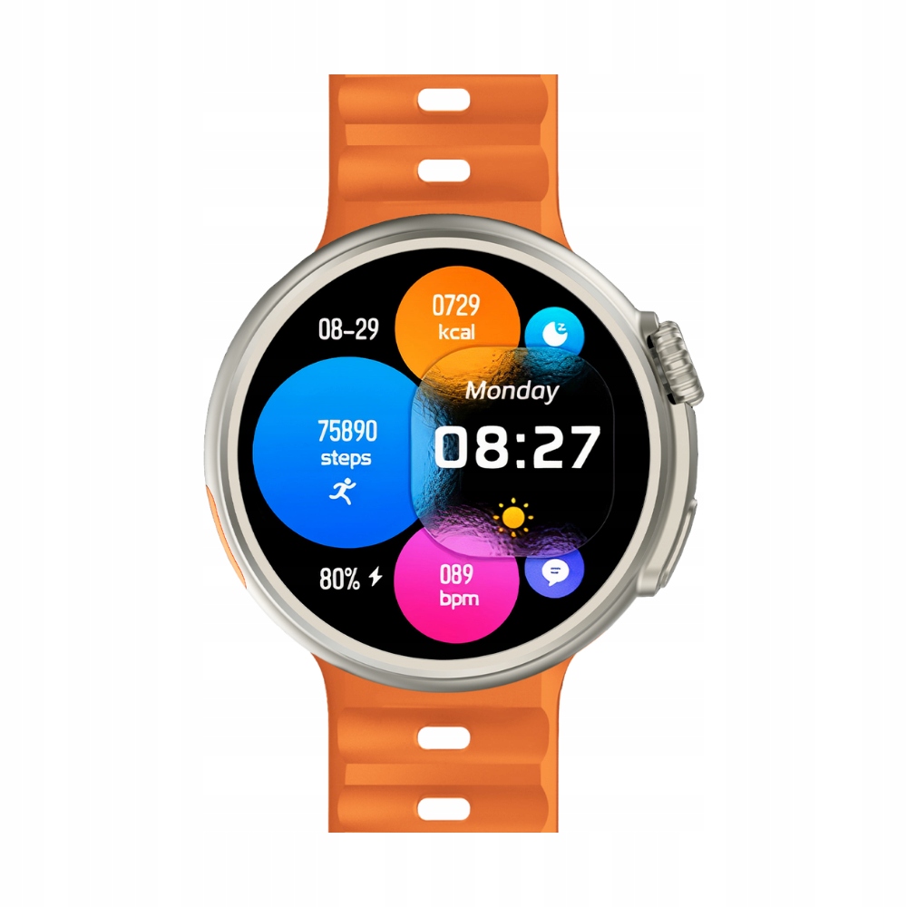 Smartwatch Zegarek Metal AMOLED menu PL Rozmowy EKG Android iOS + 2 paski Marka Inna