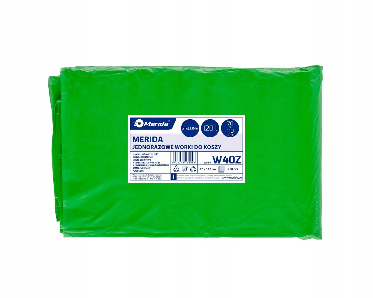 

Merida Worki Na Śmieci Zielone 120 L. Mocne Grube