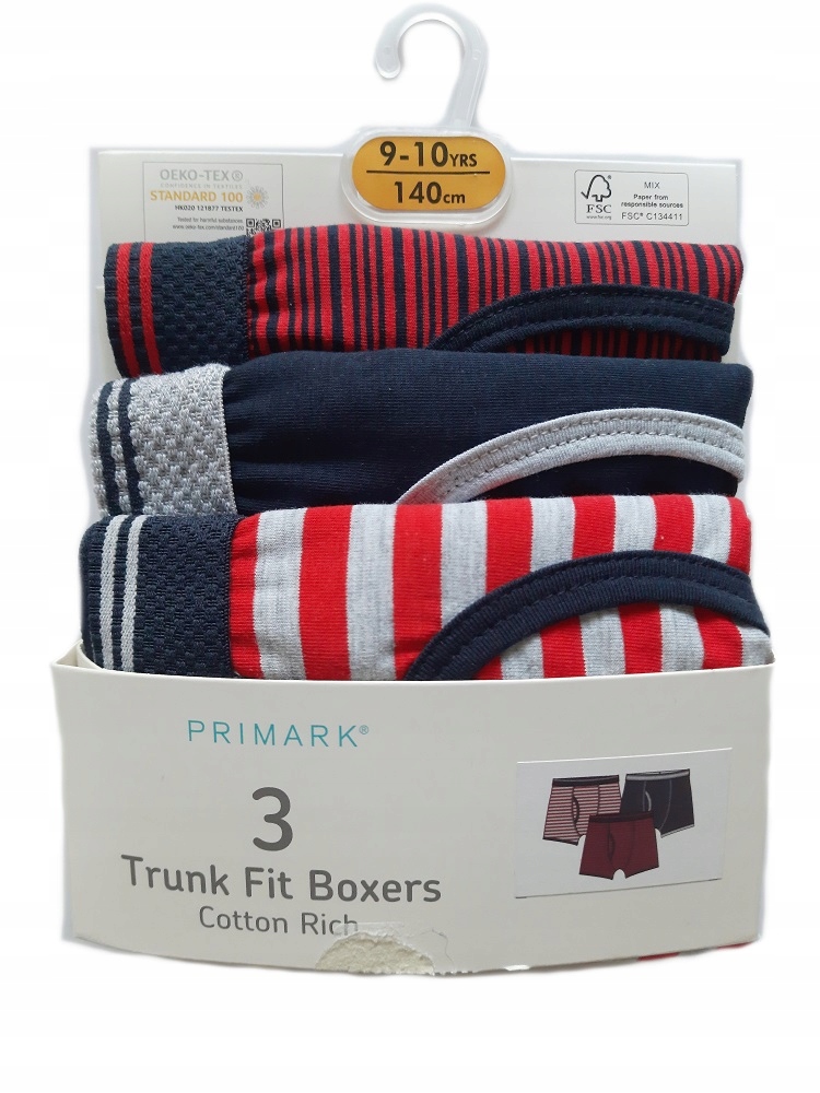 

3-pak Primark majtki Bokserki red 9-10 lat 140