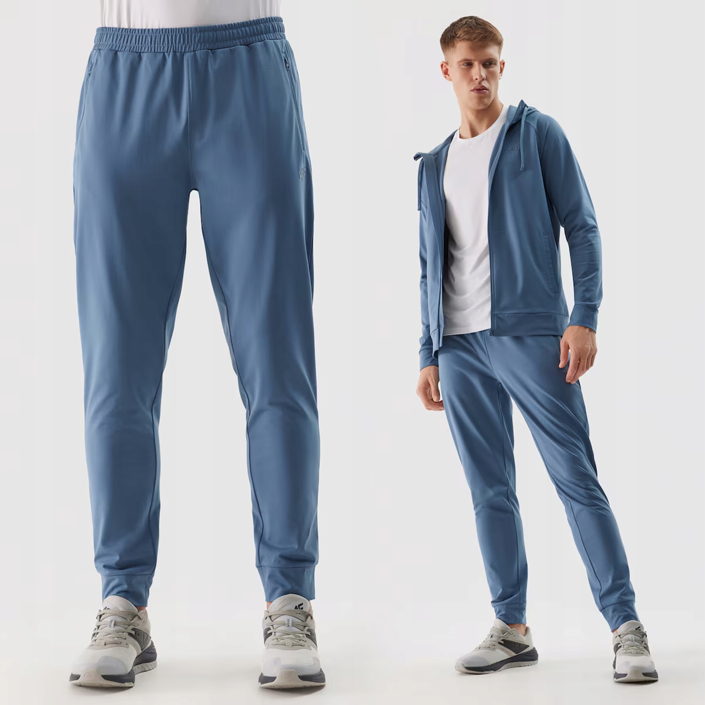 Spodnie Treningowe Męskie 4F Sportowe Szybkoschnące Joggery Granatowe XL