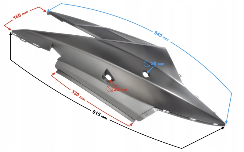Boční Pouzdro Levé Pro Skútr E-max Grafitové Martinelli