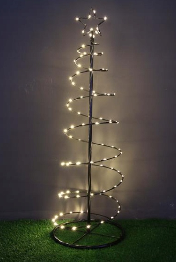 Choinka metalowa spiralna 100 LED wysoka 120cm