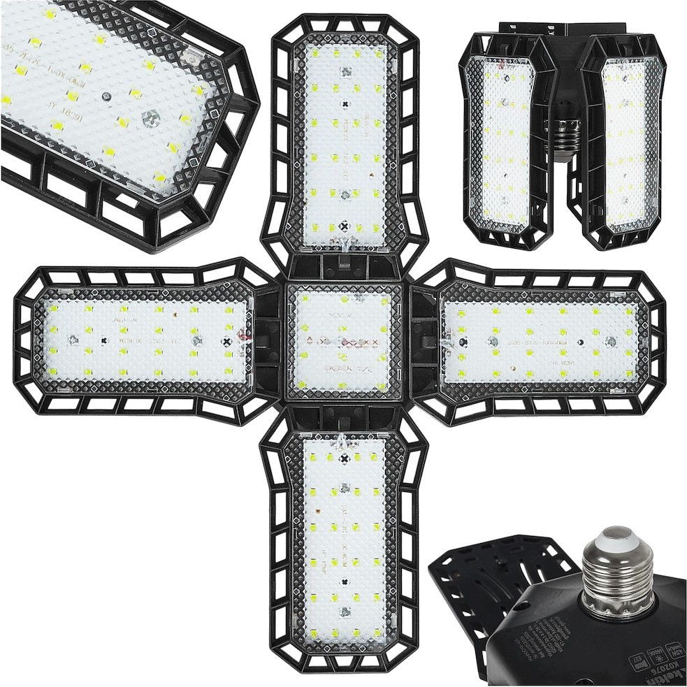 Lampa warsztatowa sufitowa składana Led E27 43W 3400LM 6500K