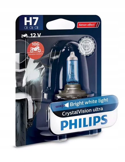 

Philips Żarówka Motocyklowa H7 Crystal Vision Moto