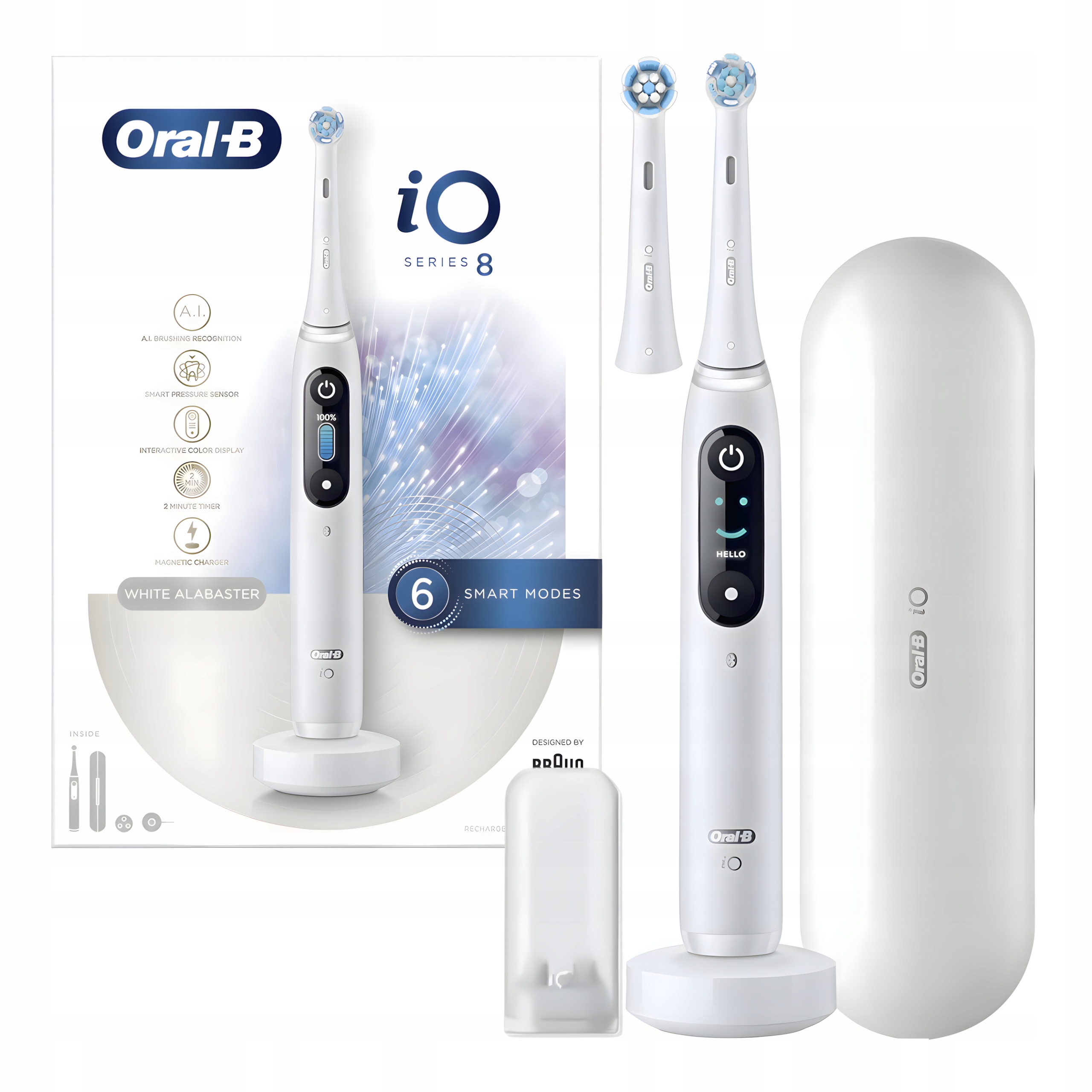 Szczoteczka Elektryczna Magnetyczna Oral-B iO Series 8 Biała