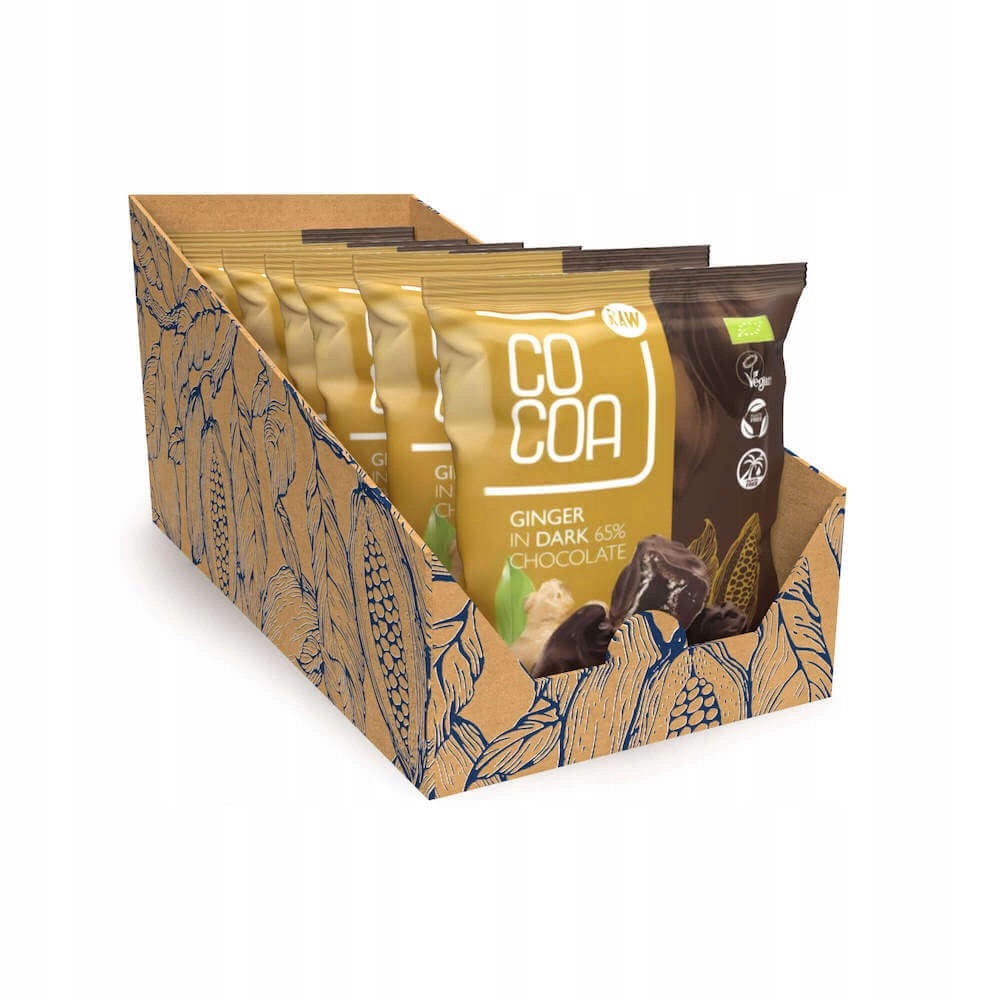 Imbir w ciemnej czekoladzie Cocoa Bio Box 7x70g