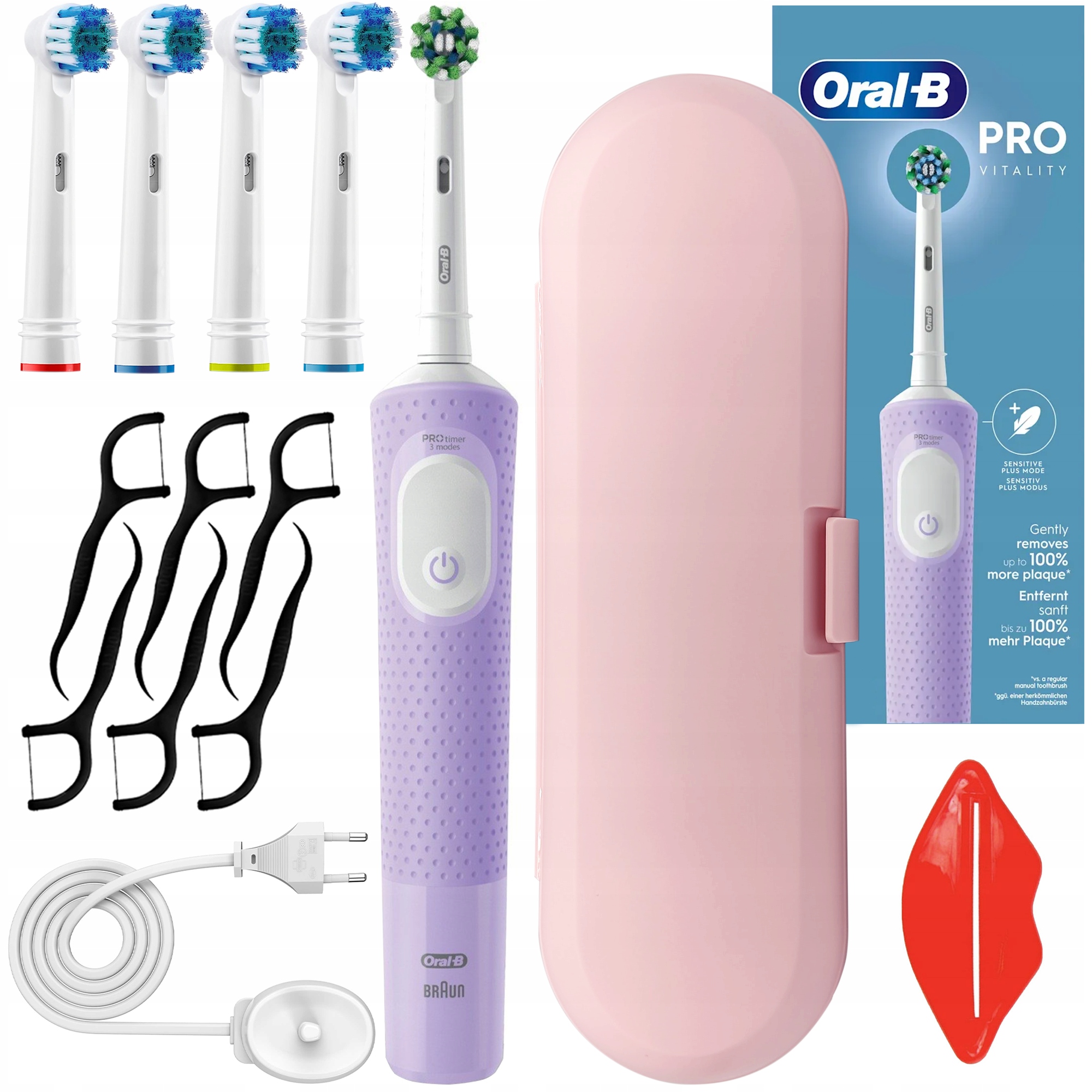 Szczoteczka Elektryczna Oral-b Vitality Pro Lilac Fiolet Etui Końcówki