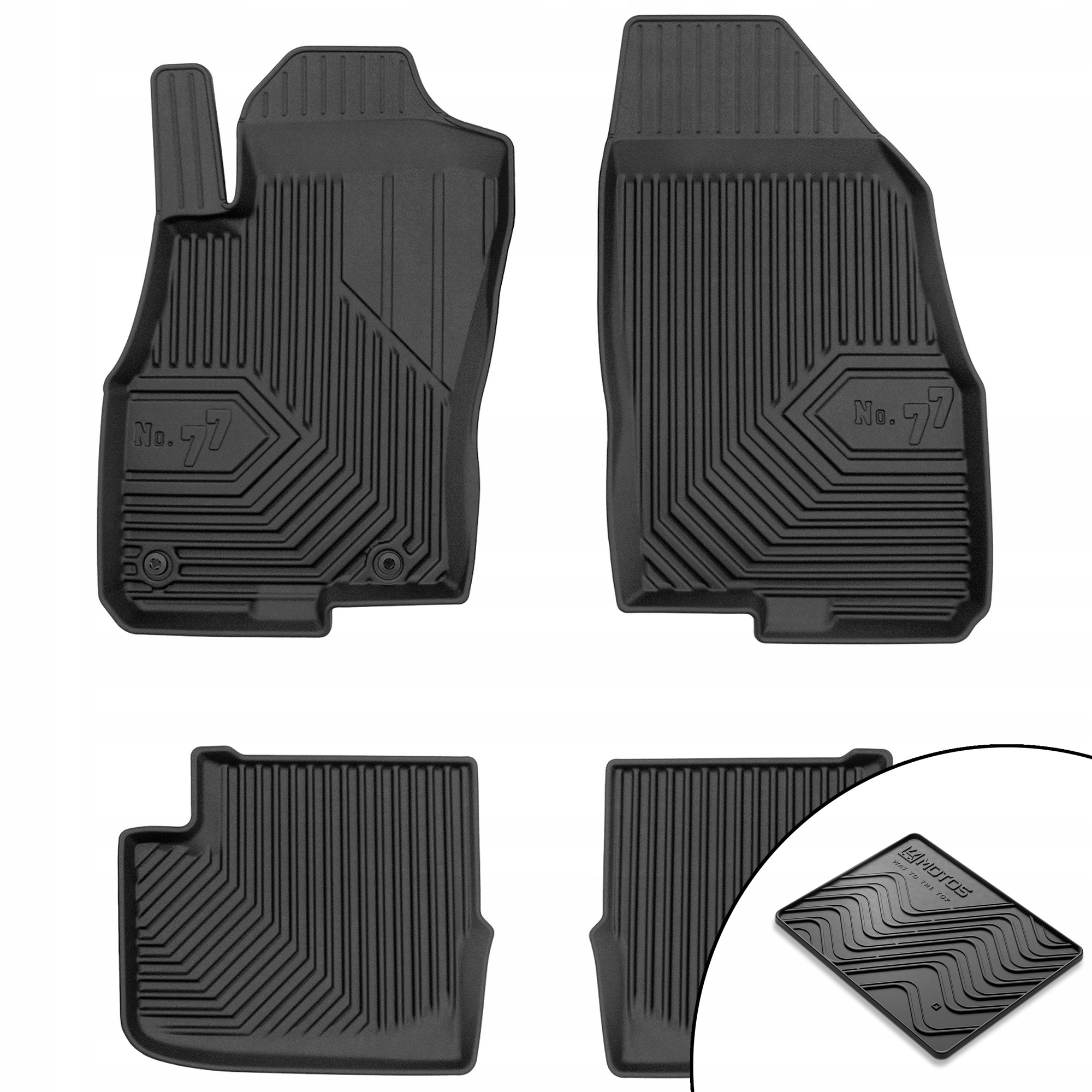Gumové koberce č.77 Fiat Punto Evo 2009-2012 Hatchback 5 dveří rohož