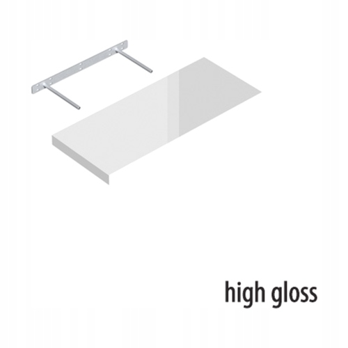 Półka Samowisząca 59,5 x 23,5 cm biały połysk