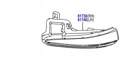 DA-17511 - Указатель поворота зеркала левый Toyota OE 81730-58010
