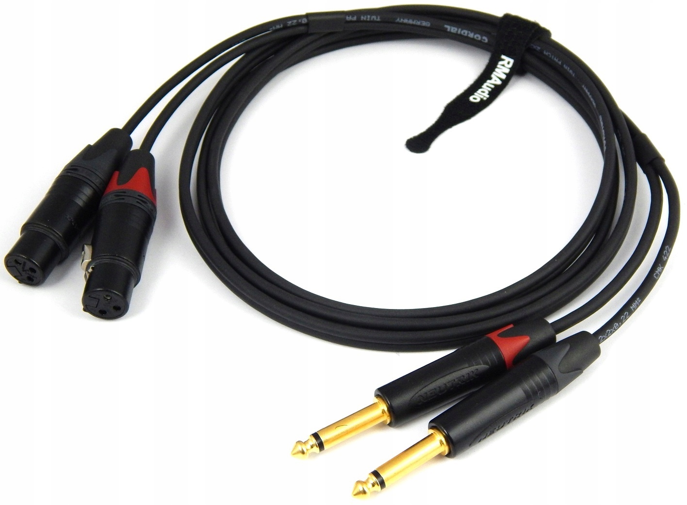 CORDIAL KABEL PRZEWÓD 2x XLR ŻEŃSKI JACK NEUTRI 1m