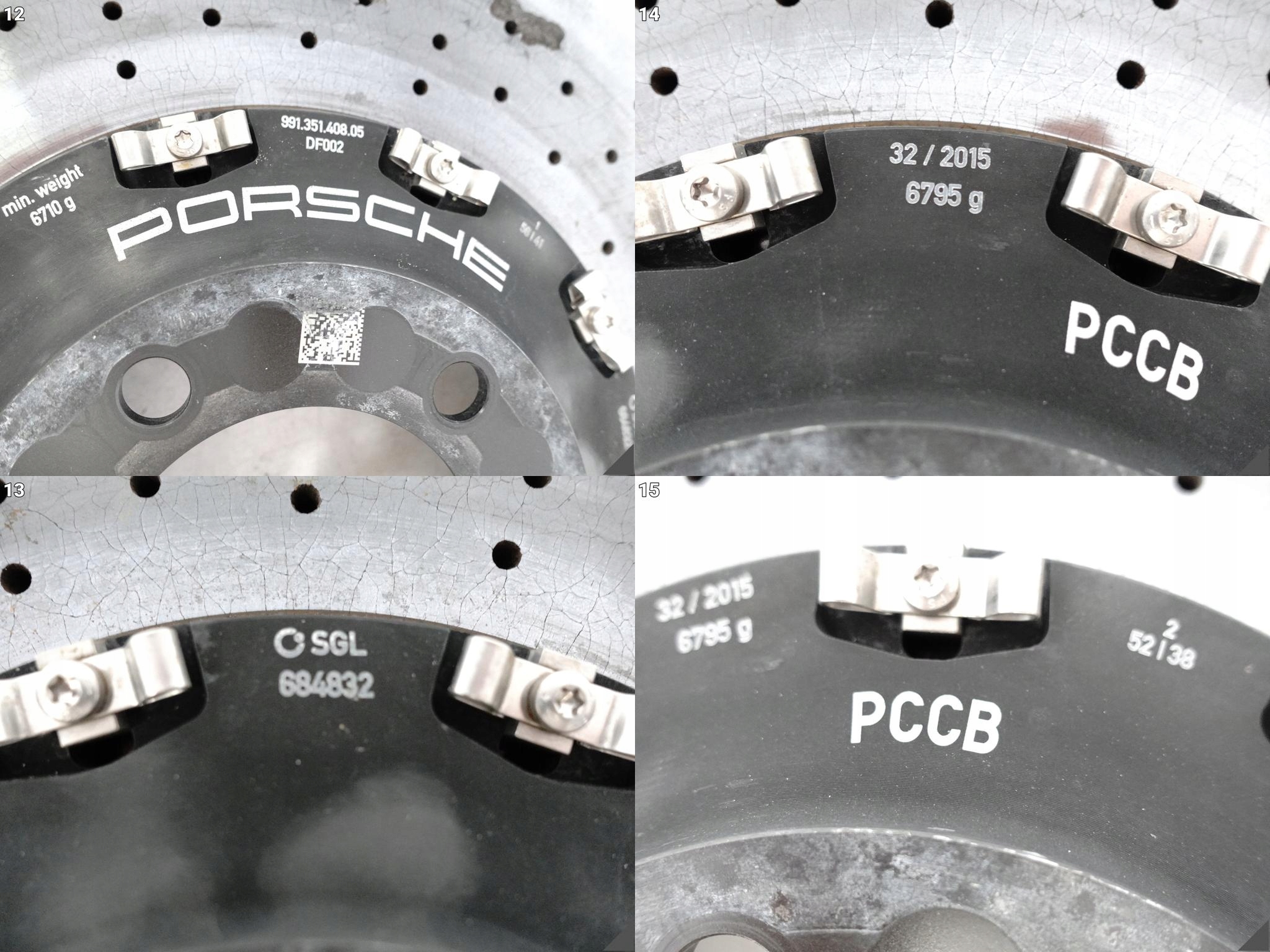PORSCHE 991 992 TURBO C2 C2S C4 C4S PCCB disc CERAMICZNA right front