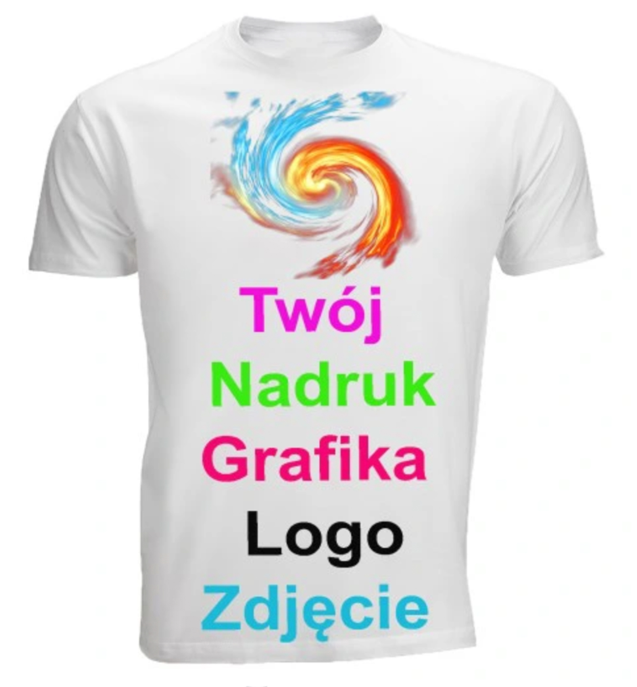 

T-shirt Koszulka z Własnym Nadrukiem Jednostronny