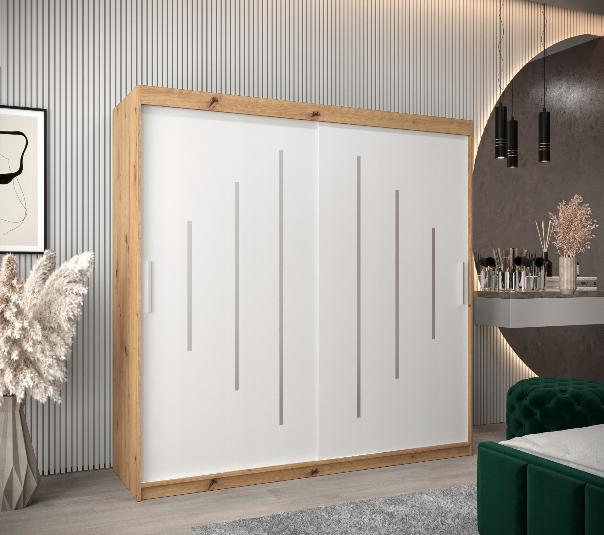 Szafa przesuwna garderoba YORK 200 cm Liczba szuflad 0