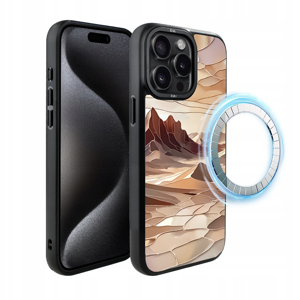 Pouzdro pro iPhone 15 Pro Ibizu DropGuard Matt s MagSafe, Pouštní klid