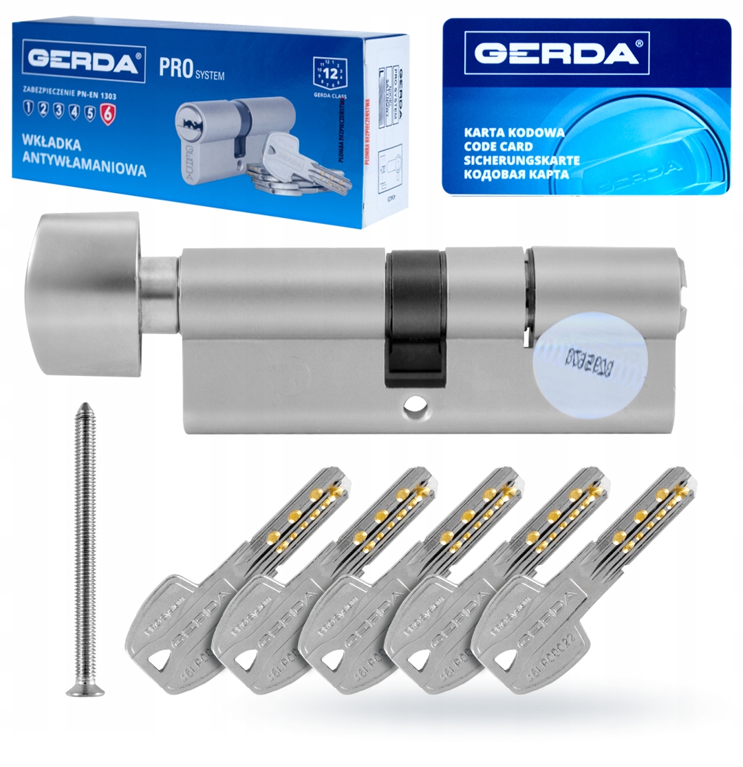 Vložka s knoflíkem Gerda 35/95 Prosystem třída 6.2 atest C v barvě niklu