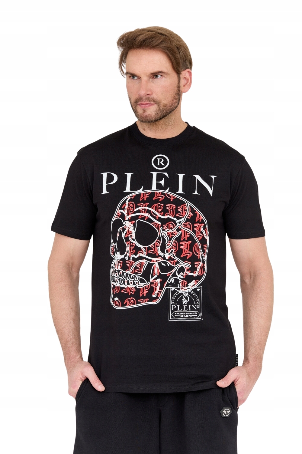 Philipp Plein Černé pánské tričko Skull XXL