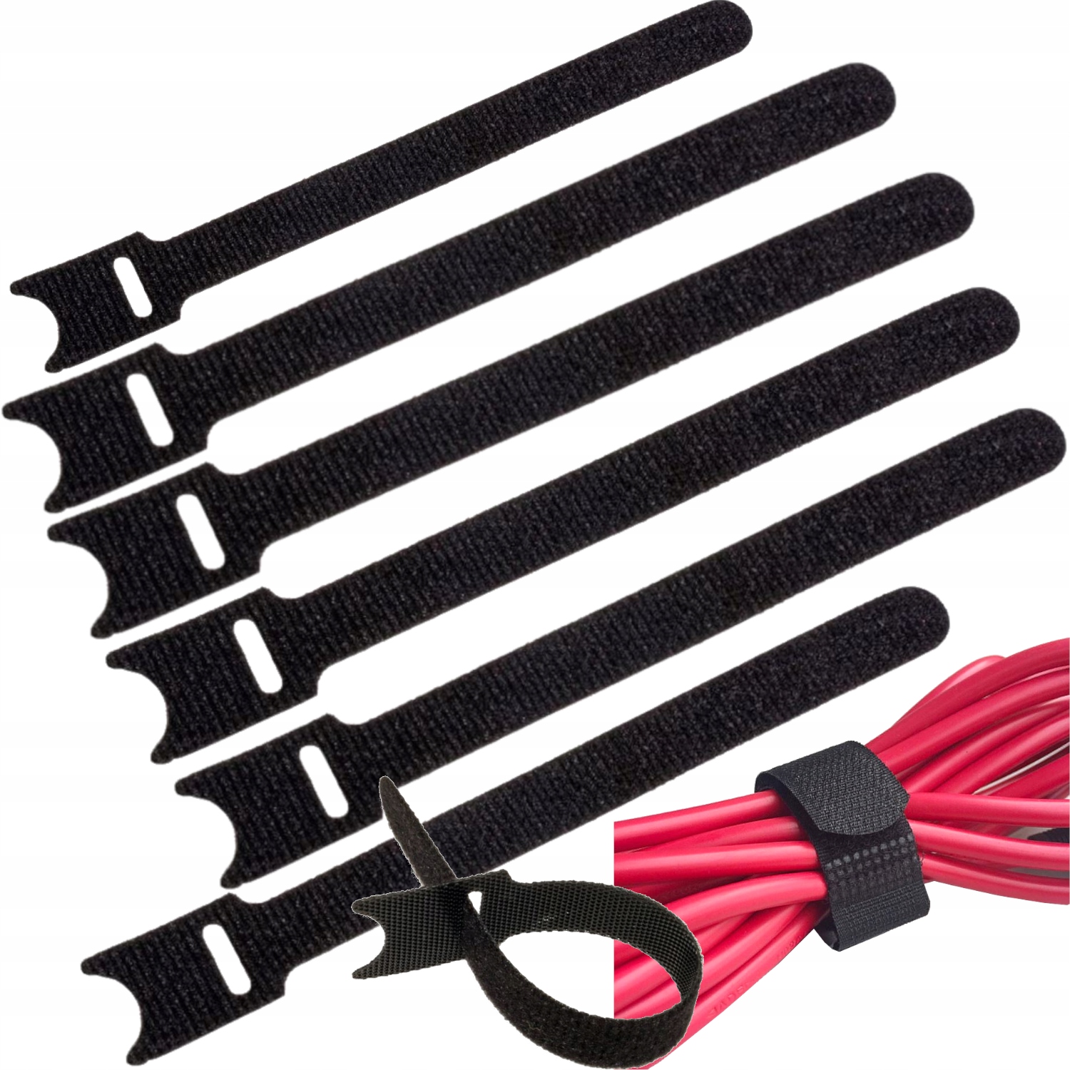 

Rzep Opaska Do Kabli Przewodów Organizer 20cm 6szt