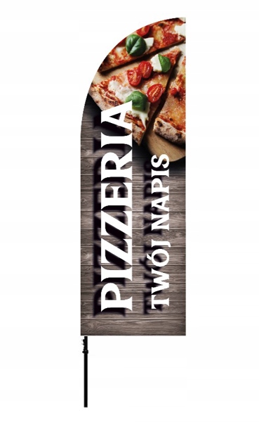 Winder Husar 350 flaga reklamowa PIZZERIA -Twój napis nazwa pizza #6