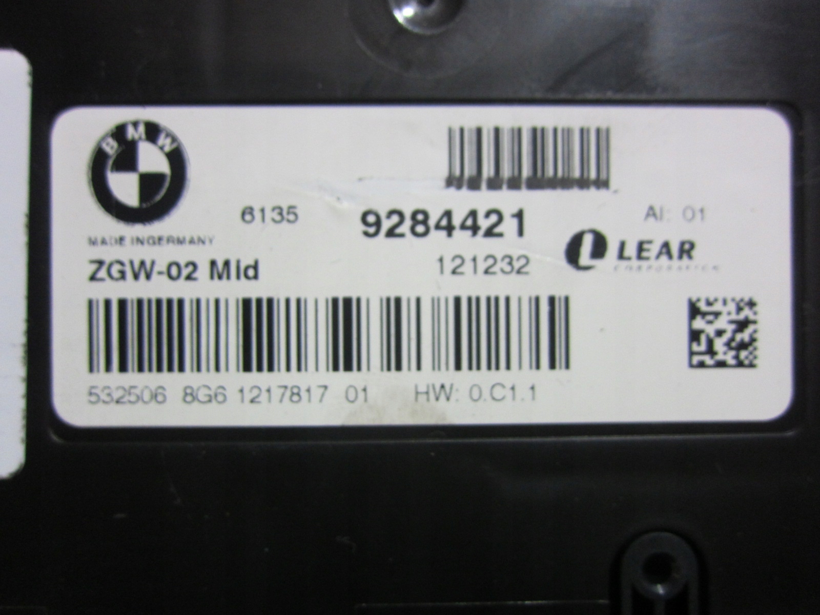 BMW F10 520D module control unit KOMFORTU 9284421