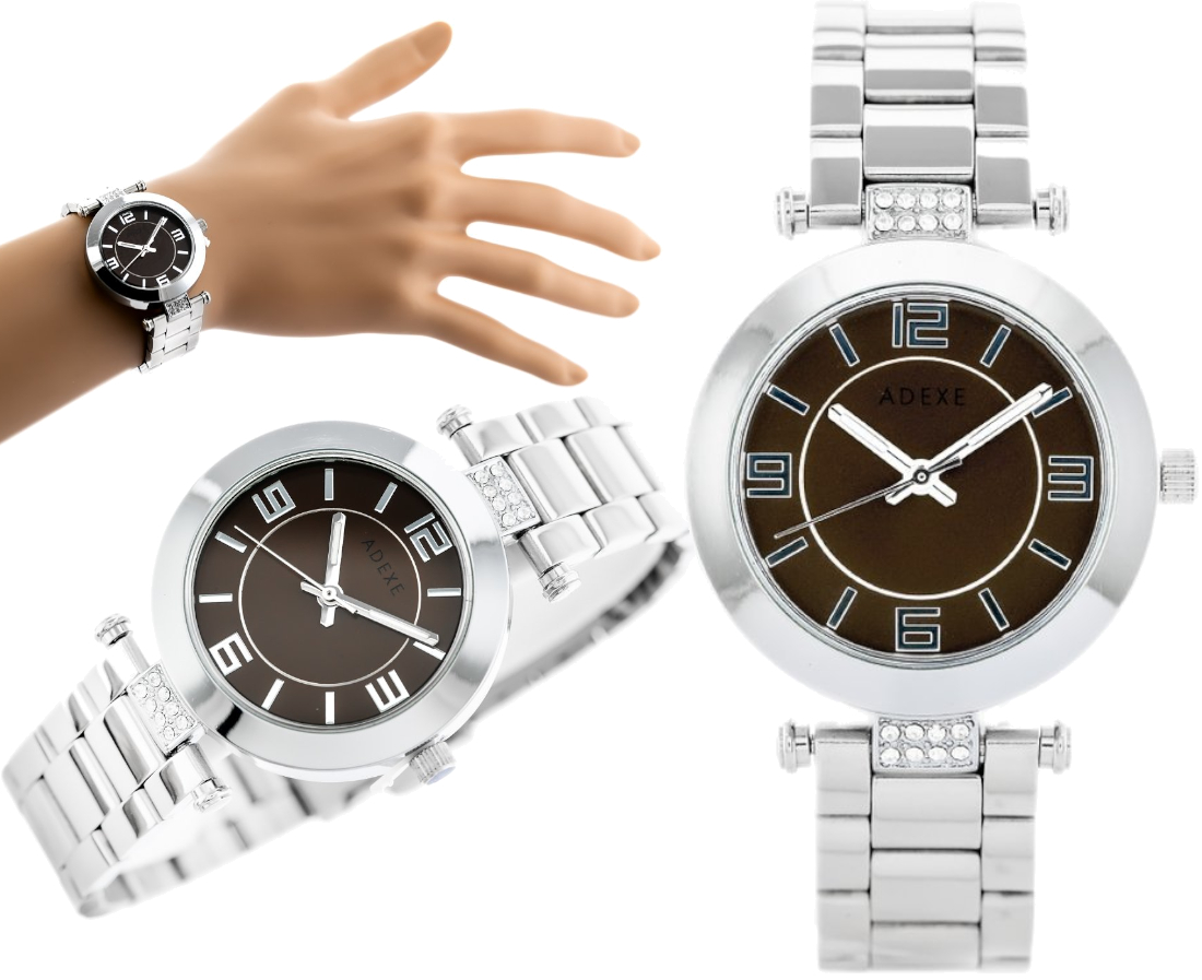 

Klasyczny Zegarek Damski Adexe Na Rękę Cyrkonie