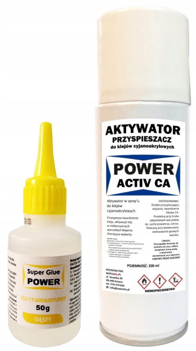 

Zestaw Ca 50g Klej Gęsty Aktywator 200 ml