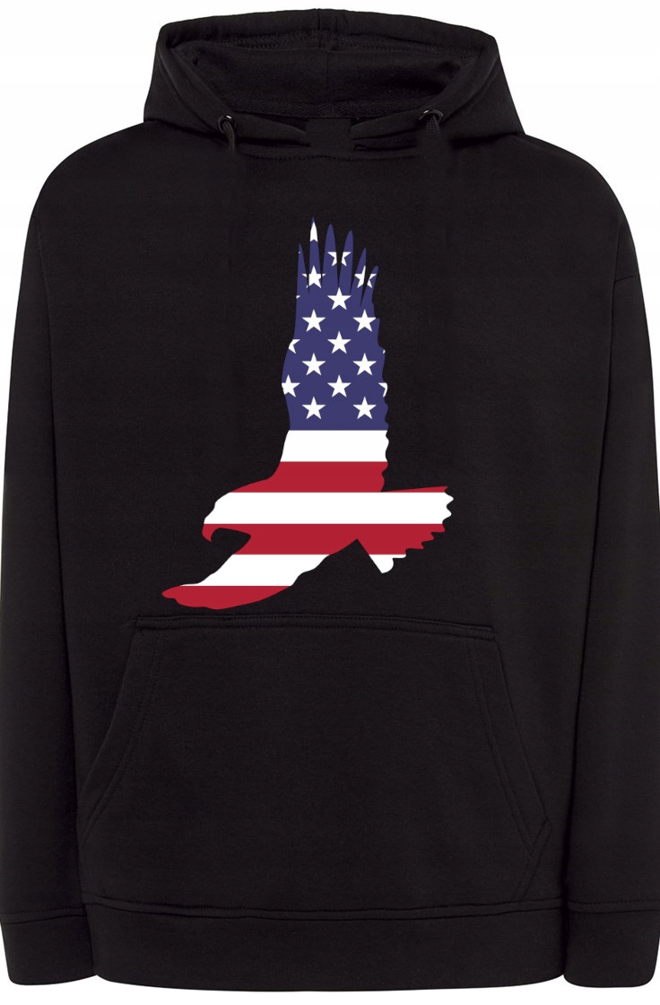 Usa Orel Pánská Mikina Kapuce Módní r.XL