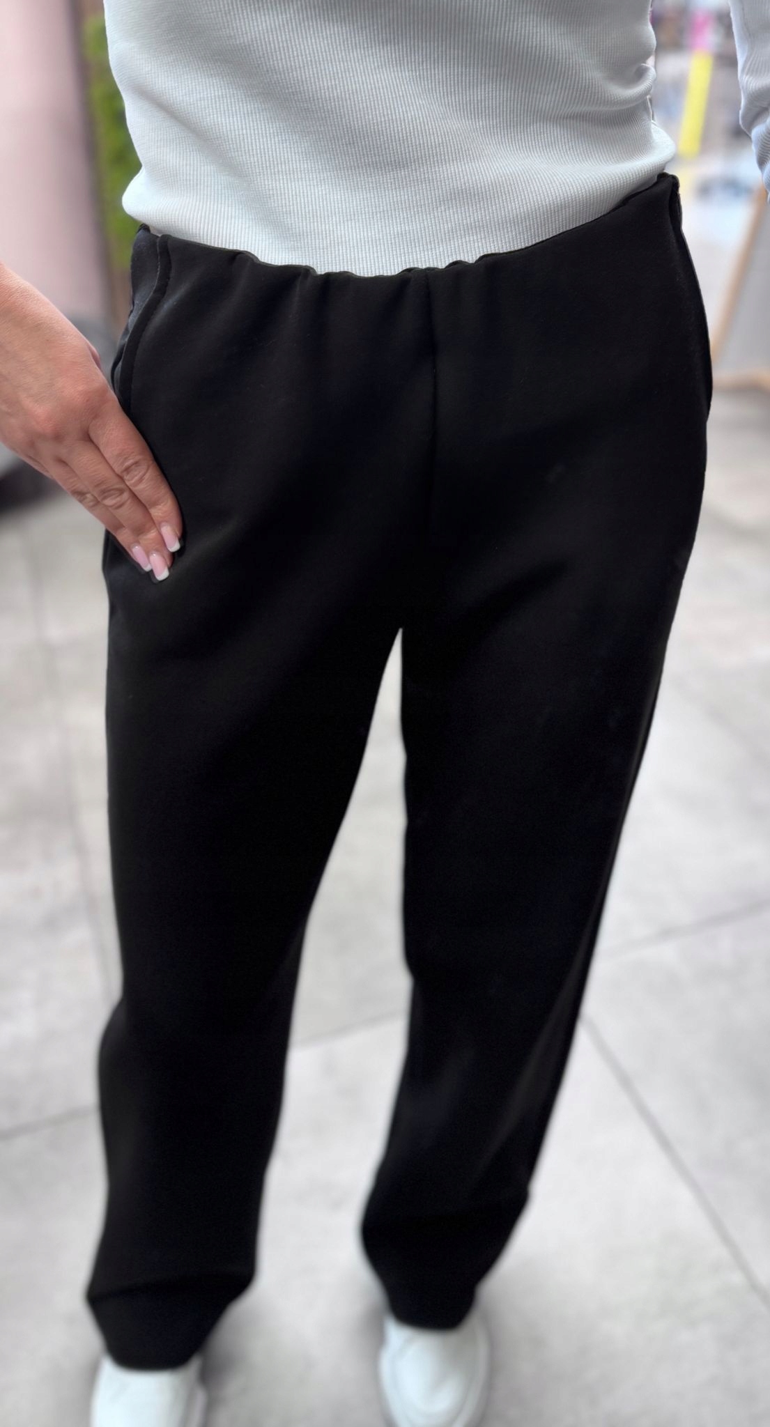 Dámské Kalhoty Moji 50% Bavlna Černé Uni